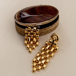 Orelia Jewellery Statement Chain Link Drop Earrings - Gold