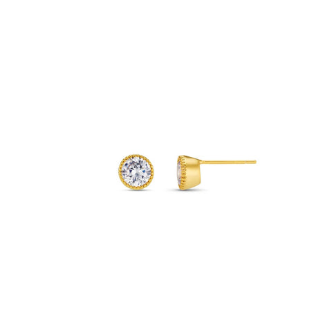 Orelia Jewellery Crystal Stud Earrings - Gold