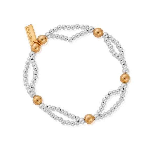 ChloBo Mixed Metal Entwined Bracelet - Silver & Gold