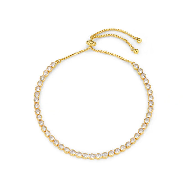 Orelia Jewellery Crystal Tennis Slider Bracelet - Gold