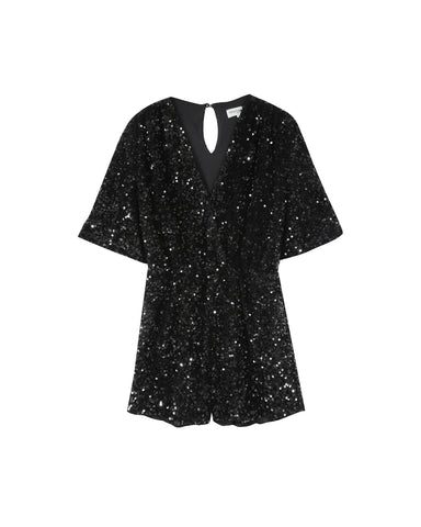 Grace & Mila Thalassa Sequin Playsuit - Black