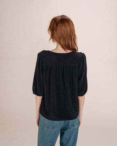 Grace & Mila Timide V Neck Top - Marine