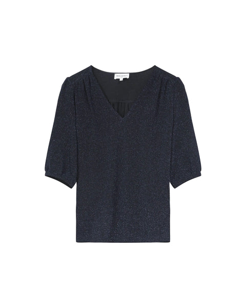 Grace & Mila Timide V Neck Top - Marine