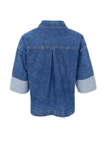 Black Colour BCIzzy Denim Jacket - Mid Blue