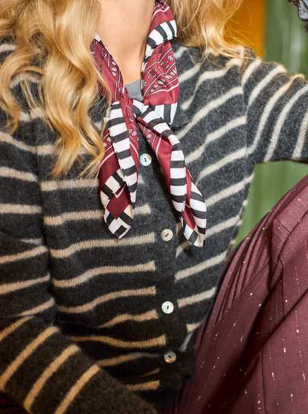 Black Colour BCTressa Mini Scarf - Wine