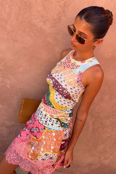 Never Fully Dressed Pastel Morocco Rib Tank Top - Morocco