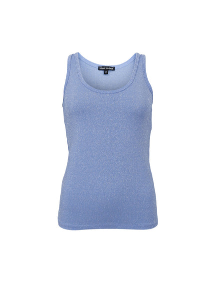 Black Colour BCFaye Lurex Vest - LL Blue