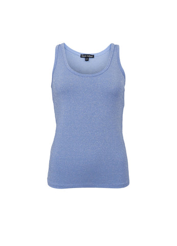 Black Colour BCFaye Lurex Vest - LL Blue