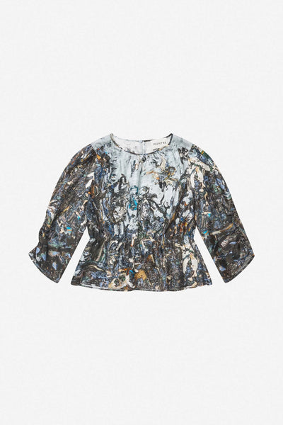 Munthe Virago Printed Blouse - Print Grey