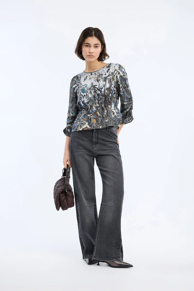 Munthe Virago Printed Blouse - Print Grey