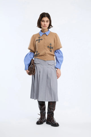 Munthe Vocca Short Sleeve Knit - Camel