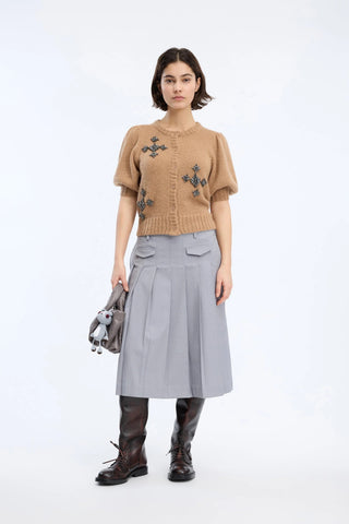 Munthe Vocca Short Sleeve Knit - Camel