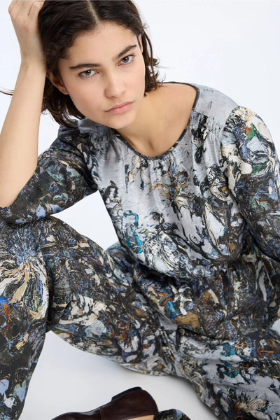 Munthe Virago Printed Blouse - Print Grey
