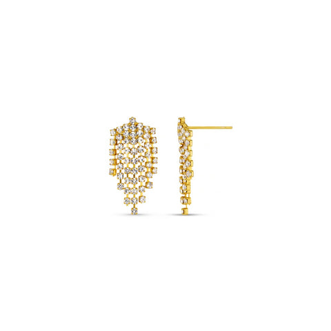 Orelia Jewellery Mini Waterfall Cupchain Earrings - Gold