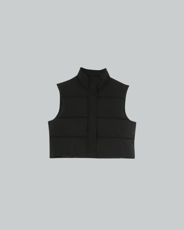 Grace & Mila Short Sleeveless Puffer Gilet - Noir