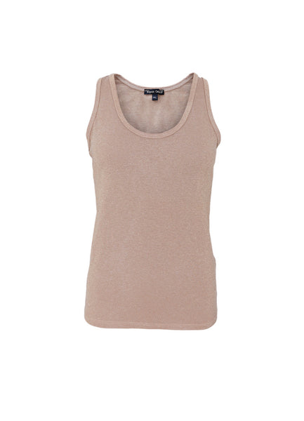 Black Colour BCFaye Lurex Vest - Golden Taupe