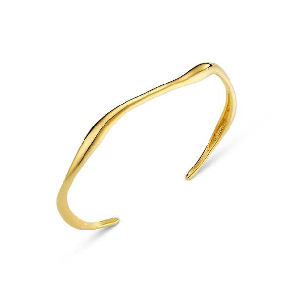 Orelia Jewellery Fine Wave Bangle - Gold