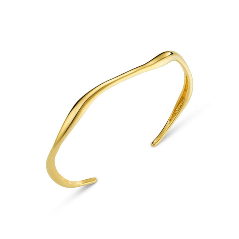 Orelia Jewellery Fine Wave Bangle - Gold
