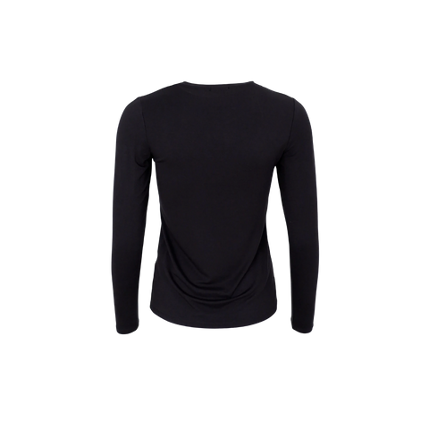 Black Colour Karla Long Sleeve T-Shirt - Black