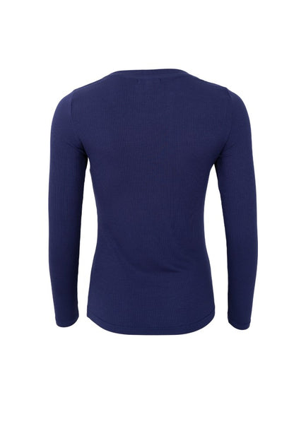 Black Colour BCTea Long Sleeve Top - Navy