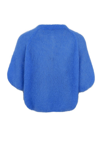 Black Colour BCBjoerk Patent Knitted Cardigan - Blue