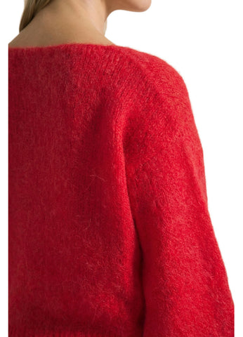 AMERICAN DREAMS Cornelia Crop Cardigan - Lipstick Red