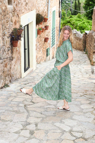 Black Colour BCLuna Midi Skirt - Glory Green