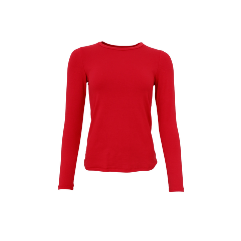 Black Colour Karla Long Sleeve T-Shirt - Red