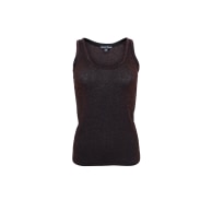 Black Colour Faye Lurex Top - Black Coffee