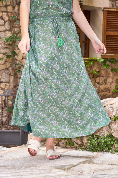 Black Colour BCLuna Midi Skirt - Glory Green