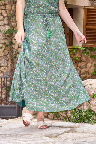 Black Colour BCLuna Midi Skirt - Glory Green