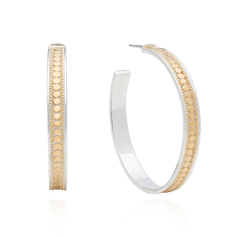 ANNA BECK Large Hoop Earrings - Gold & Silver