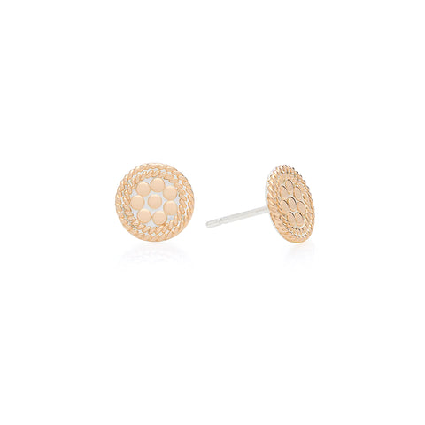 ANNA BECK Mini Circle Stud Earrings - Gold & Silver