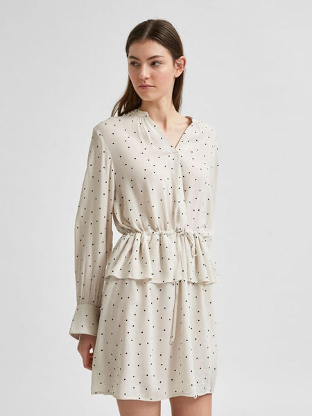 Selected Femme Short Dot Printed Dress