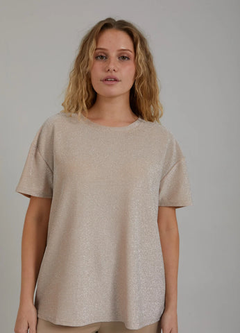 Coster Copenhagen Shimmer T-Shirt - Shimmer Sand