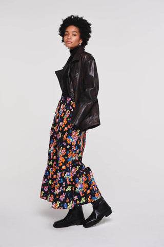 Aligne Hallow Maxi Front Split Skirt - Floral Clash