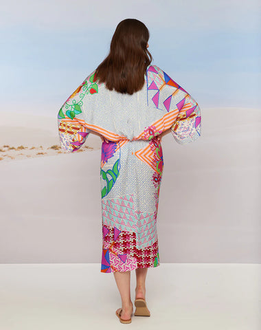 Me369 Sophia Kimono Rangoli Dress