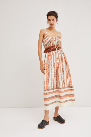 Ottod'ame Embroidered Cotton Maxi Dress