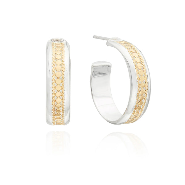 Anna Beck Classic Wide Hoop Earrings - Gold & Silver