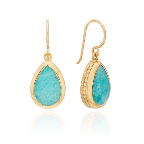Anna Beck Amazonite Drop Earrings - Gold