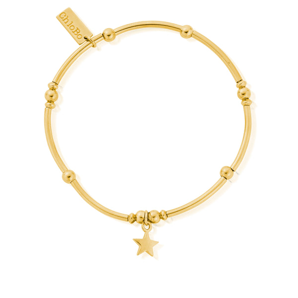 ChloBo Mini Noodle Ball Star Bracelet - Gold