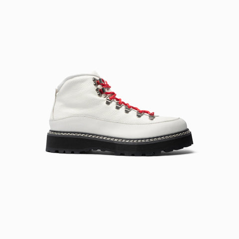 Monofoo Hiking Core Grained Leather Boots - Off White
