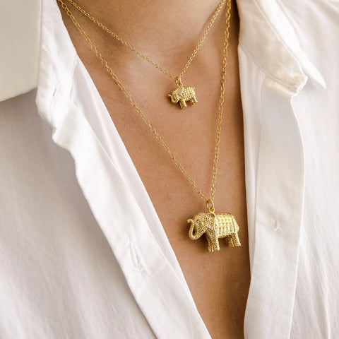 ANNA BECK Small Elephant Necklace - Gold