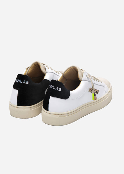 NEWLAB White/Beige/Black Leather Sneaker