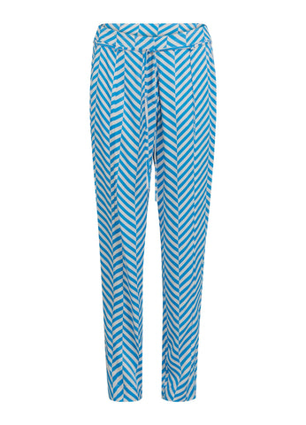 Coster Copenhagen Herringbone Print Trousers - Blue