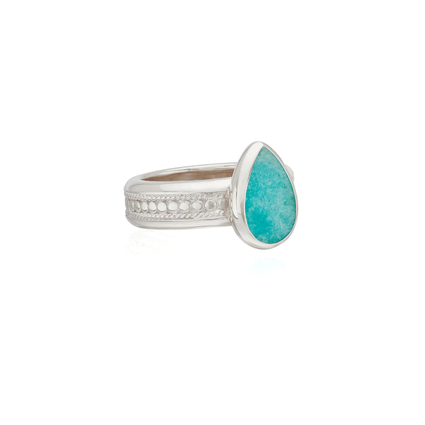 Anna Beck Amazonite Drop Cocktail Ring - Silver