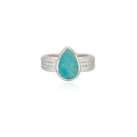 Anna Beck Amazonite Drop Cocktail Ring - Silver
