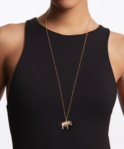 Anna Beck Large Elephant Charm Necklace - Gold
