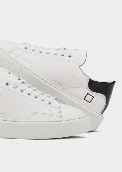 D.A.T.E. Sneakers Sfera Patent Leather Sneakers - White/Black
