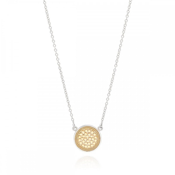 ANNA BECK Classic Mini Disc Reversible Necklace - Gold & Silver